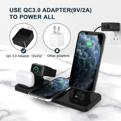 15W Multi-function 6 in 1 Fast Charging Wireless Charger