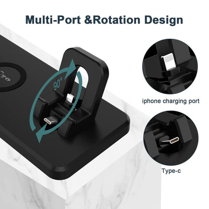 15W Multi-function 6 in 1 Fast Charging Wireless Charger