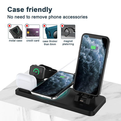 15W Multi-function 6 in 1 Fast Charging Wireless Charger