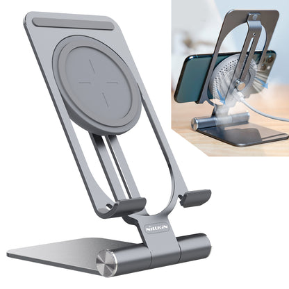 NILLKIN PowerHold 2 in 1 Collapsible Mini Wireless Charging Stand Desktop Bracket