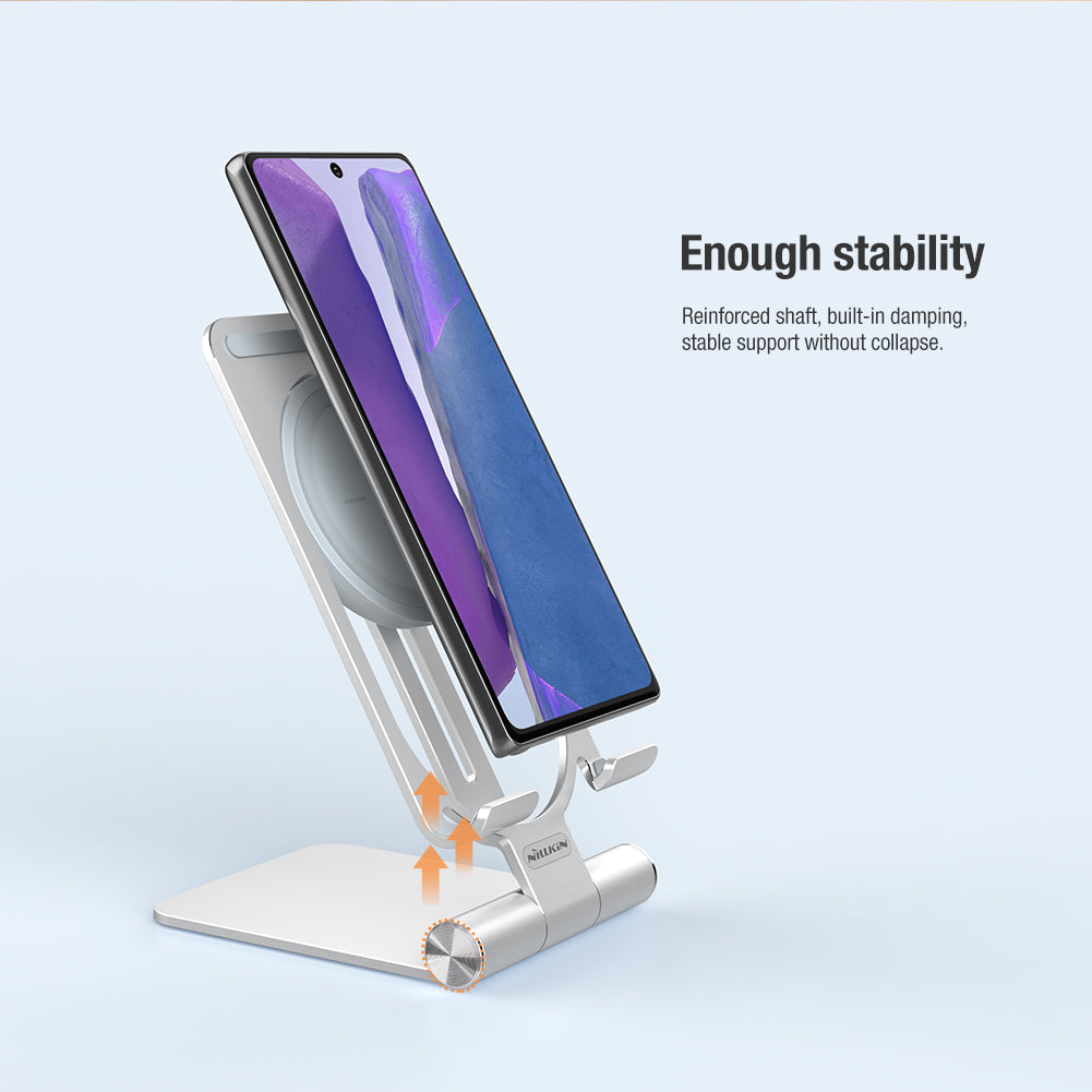 NILLKIN PowerHold 2 in 1 Collapsible Mini Wireless Charging Stand Desktop Bracket