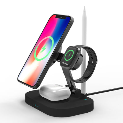 T2 4-in-1 15W Magnetic Wireless Charger Desktop Wireless Charging Stand Dock for iPhone 12 Series iWatch AirPods Apple Pencil