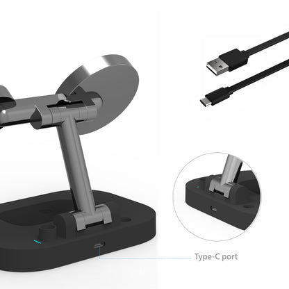 T2 4-in-1 15W Magnetic Wireless Charger Desktop Wireless Charging Stand Dock for iPhone 12 Series iWatch AirPods Apple Pencil