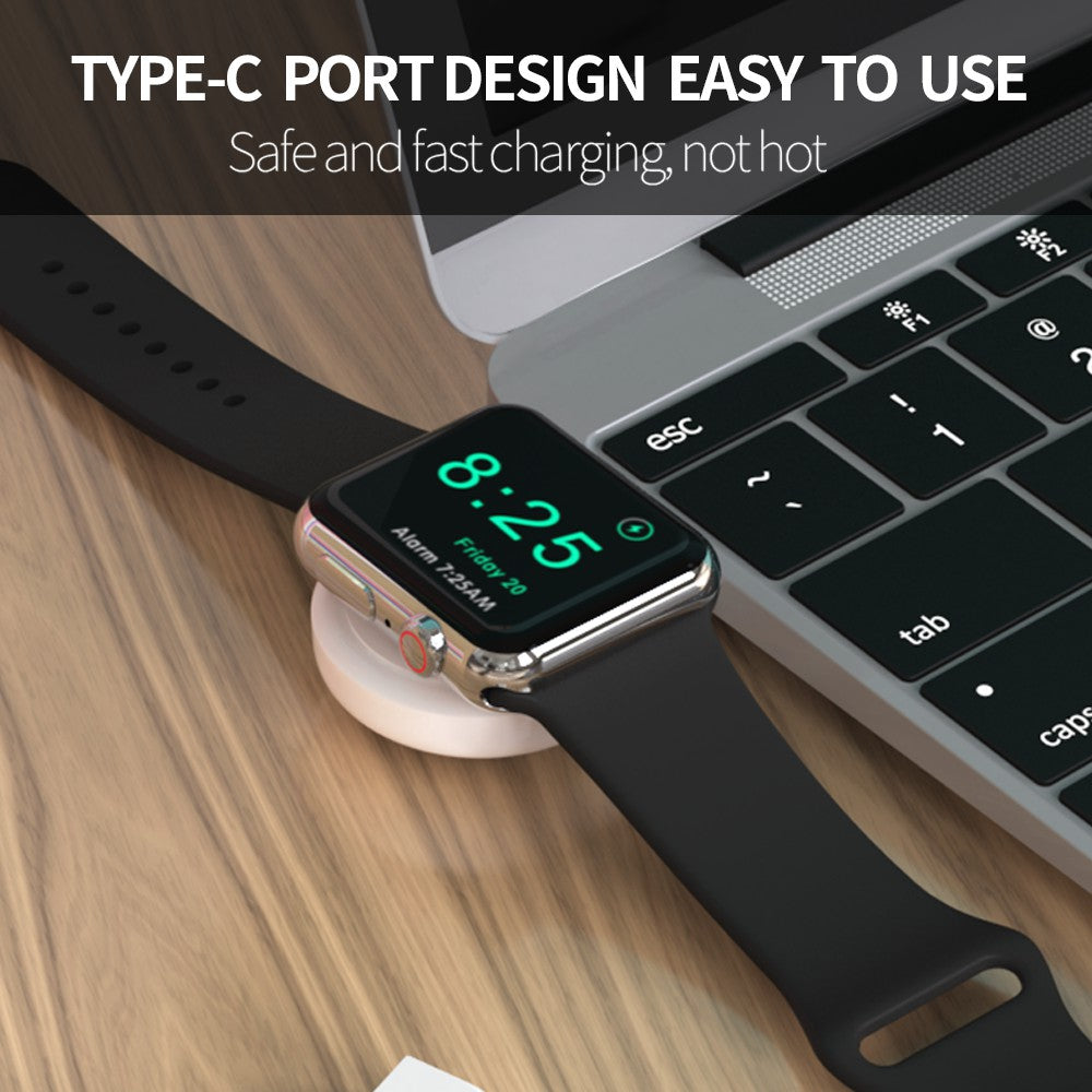K1 Type-C Lightweight Portable Magnetic Wireless Charger for Apple Watch Series 1/2/3/4/5/6/SE/7