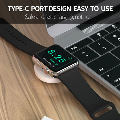 K1 Type-C Lightweight Portable Magnetic Wireless Charger for Apple Watch Series 1/2/3/4/5/6/SE/7