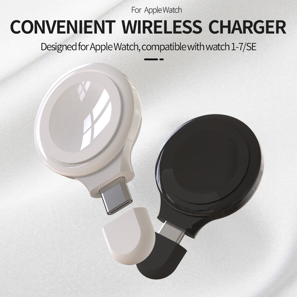 K1 Type-C Lightweight Portable Magnetic Wireless Charger for Apple Watch Series 1/2/3/4/5/6/SE/7