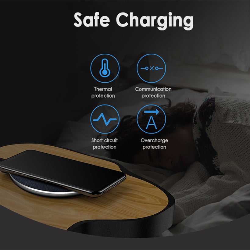Q25 10W Fast Wireless Charger Qi Smart Lightweight Portable Charging Station for iPhone Series