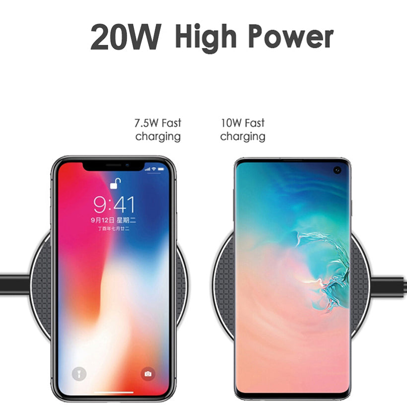 Q25 10W Fast Wireless Charger Qi Smart Lightweight Portable Charging Station for iPhone Series