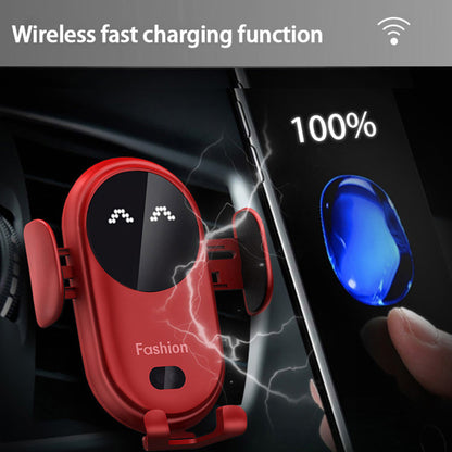 S11 Infrared Induction Wireless Fast Charger 360-degree Rotating Charging Station with Air Vent Phone Mount Holder for Mobile Phones