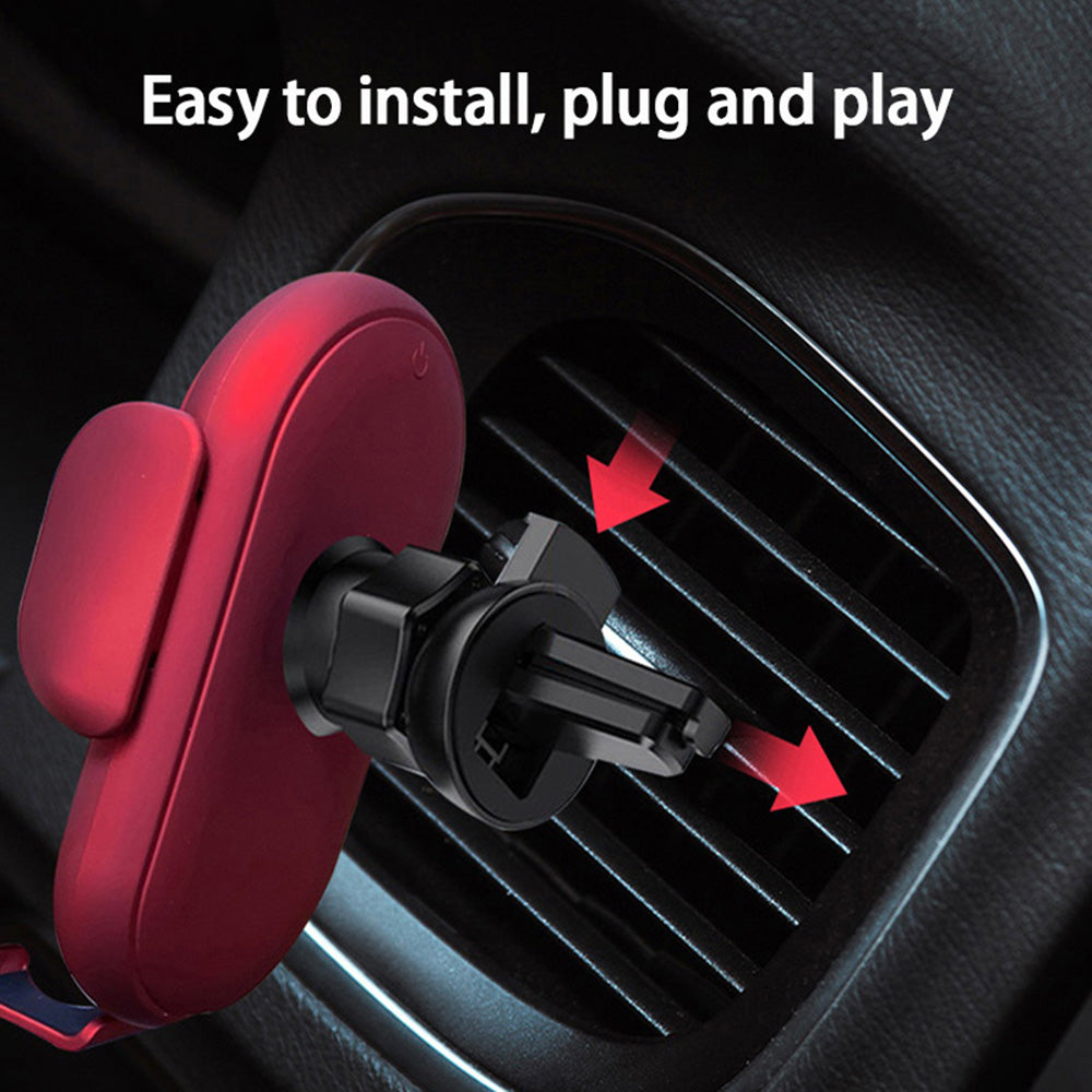 S11 Infrared Induction Wireless Fast Charger 360-degree Rotating Charging Station with Air Vent Phone Mount Holder for Mobile Phones