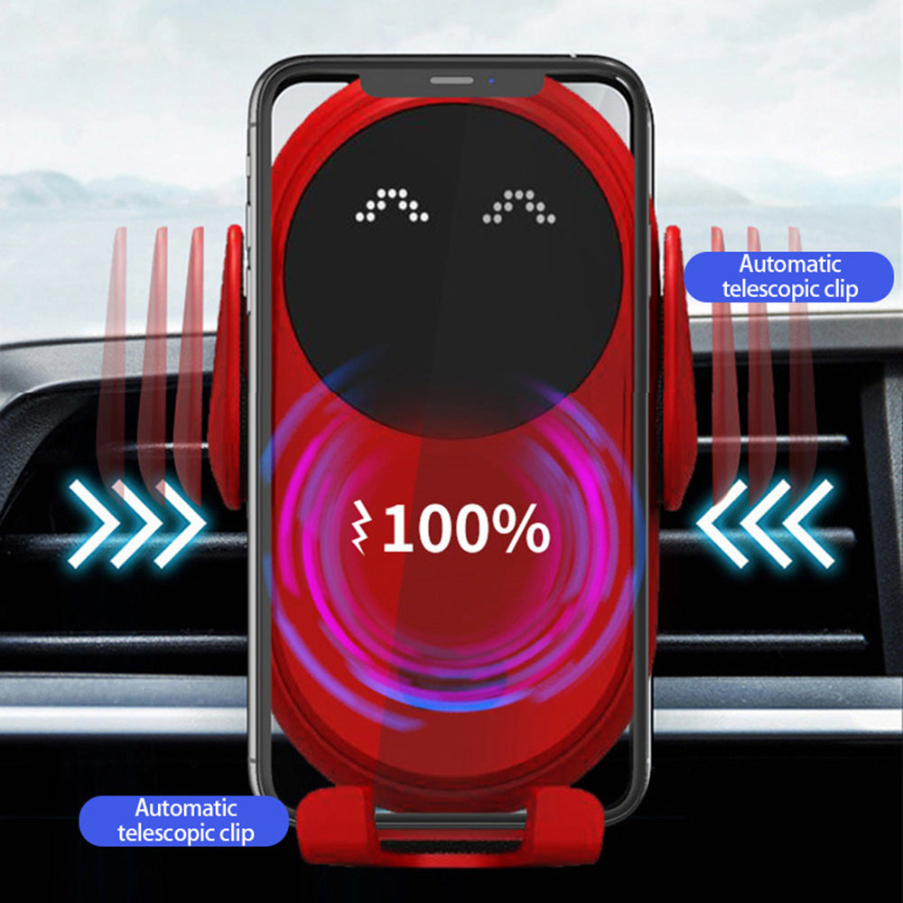 S11 Infrared Induction Wireless Fast Charger 360-degree Rotating Charging Station with Air Vent Phone Mount Holder for Mobile Phones