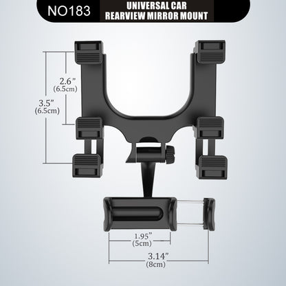 2-in-1 Car Rear View Mirror and Phone Holder