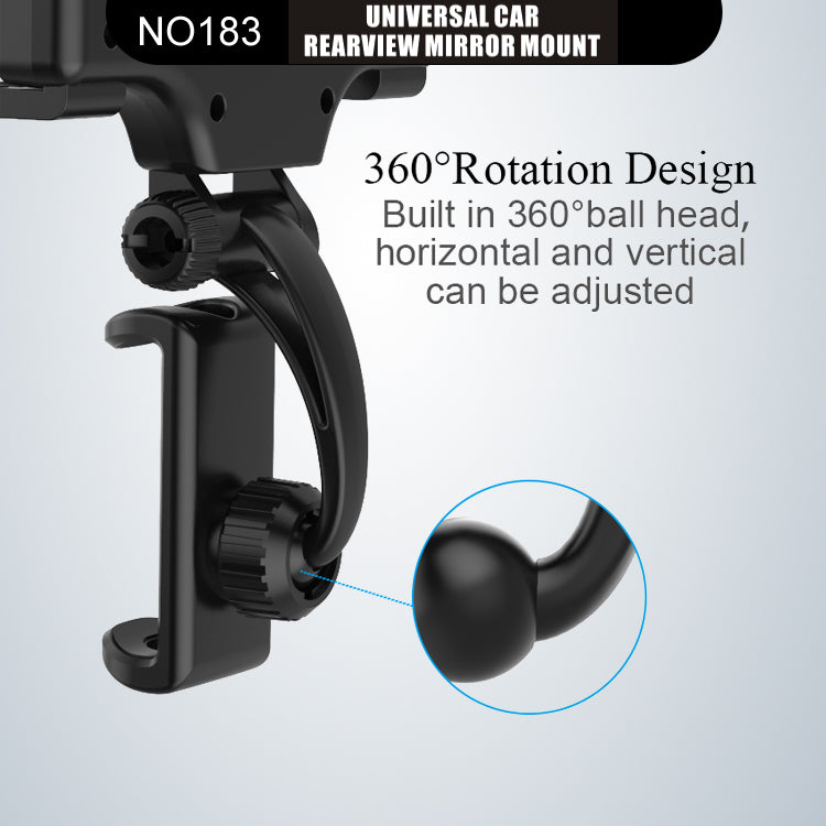 2-in-1 Car Rear View Mirror and Phone Holder