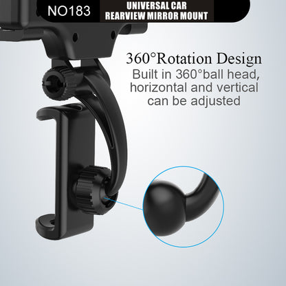 2-in-1 Car Rear View Mirror and Phone Holder