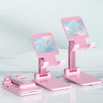 T4 Universal Height Adjustable Phone Tablet Holder Stand Portable Foldable Desktop Bracket
