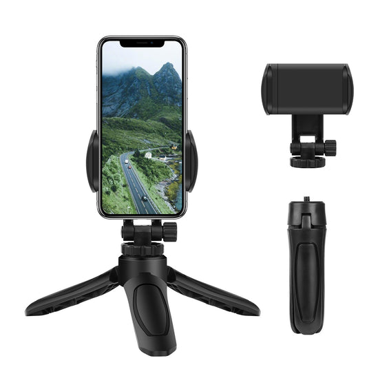 1/4 inch Mini Desktop Tripod Phone Holder Stand with Clip for DJI OSMO Mobile 2 Feiyu Vimbal 2 Action Camera