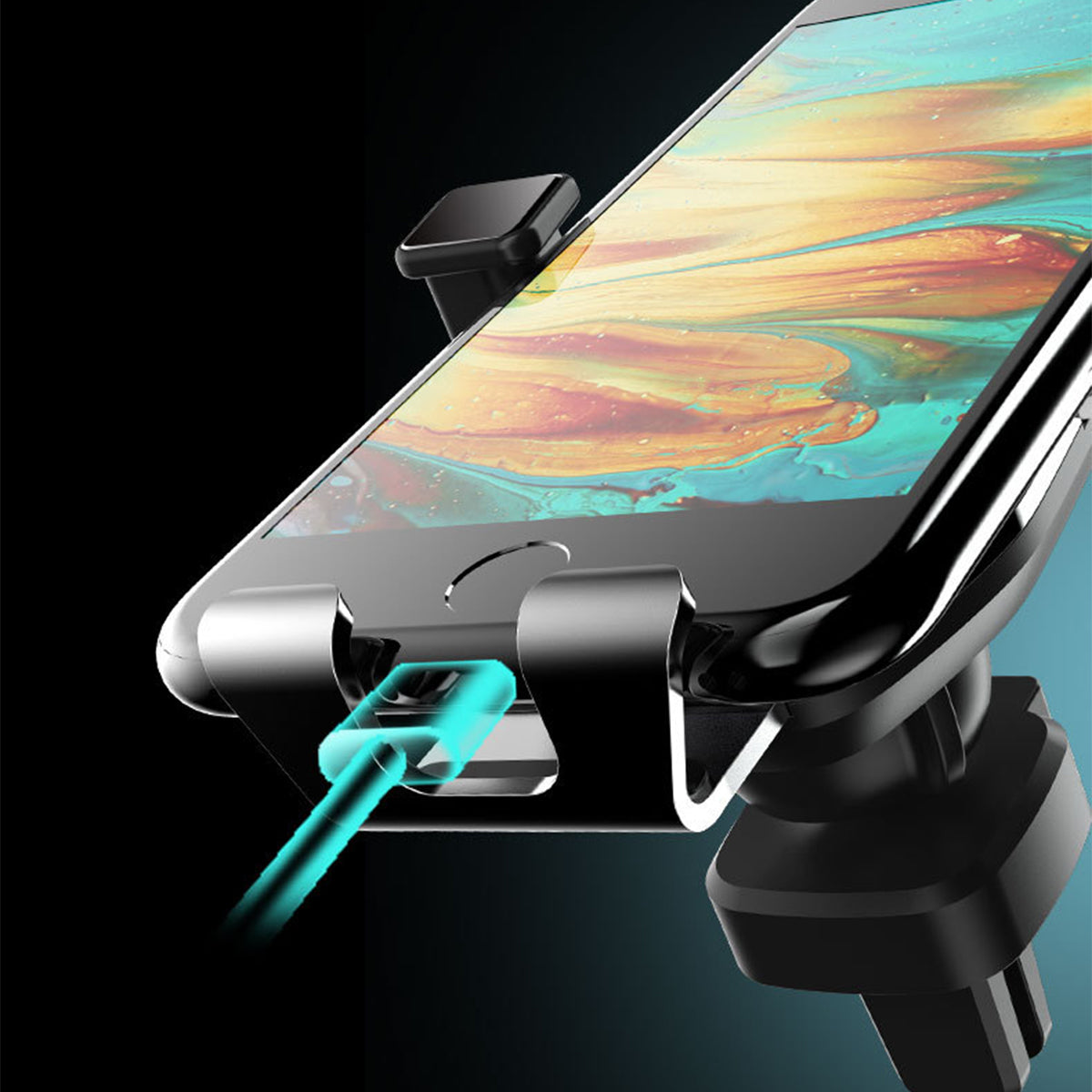 M1 Universal Car Air Outlet Mount Gravity Phone Holder Stand Rotatable Metal Bracket