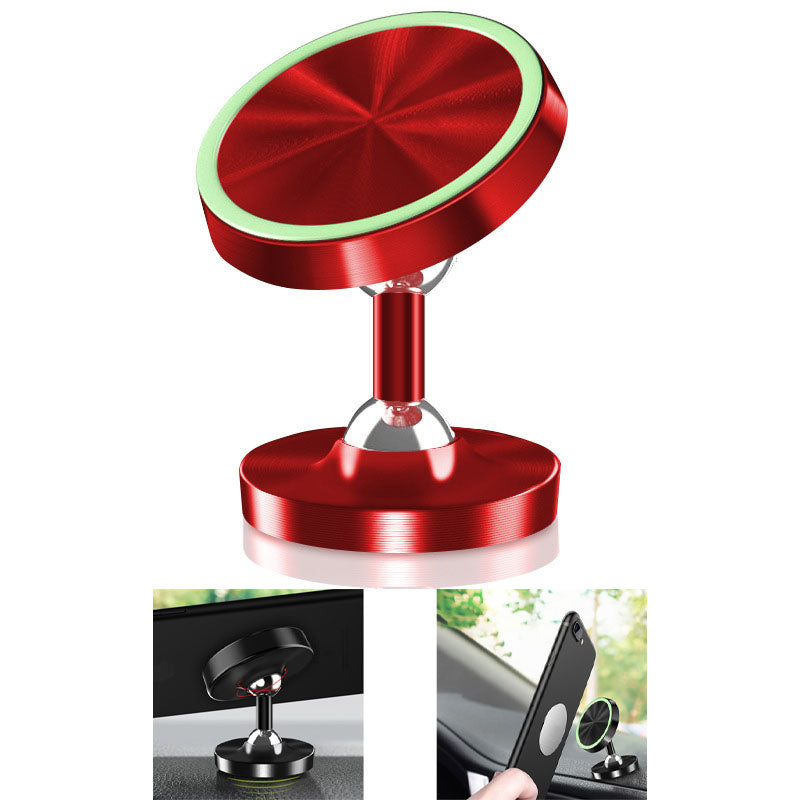 DW-55 Luminous Magnetic Car Dashboard Phone Holder 360 Degrees Rotating Metal Cell Phone Stand Bracket