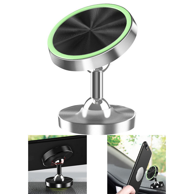 DW-55 Luminous Magnetic Car Dashboard Phone Holder 360 Degrees Rotating Metal Cell Phone Stand Bracket