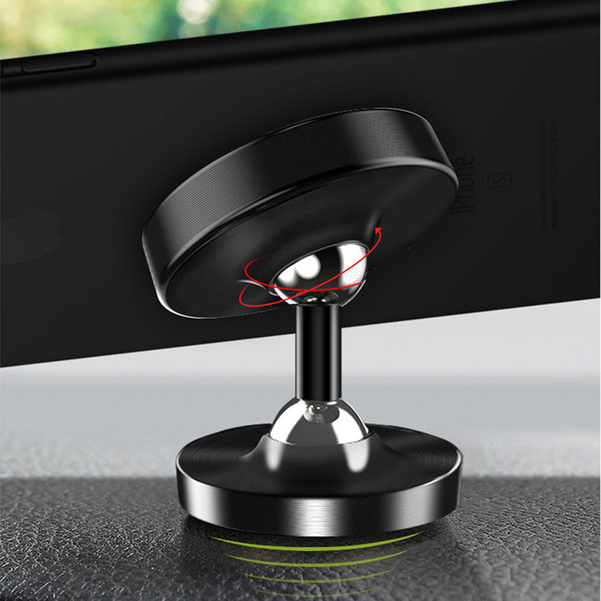 DW-55 Luminous Magnetic Car Dashboard Phone Holder 360 Degrees Rotating Metal Cell Phone Stand Bracket