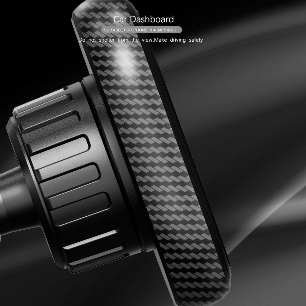 212-C Multi-function Universal Vehicle Dashboard Phone Clamp Holder 360-degree Rotating Magnetic Cell Phone Mount Stand with Phone Number Sticker