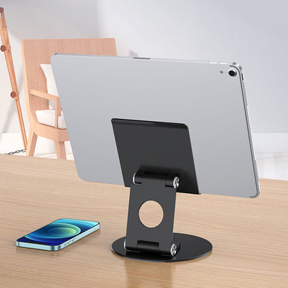 T6 Universal Aluminum Alloy Foldable Tablet Mobile Phone Holder Adjustable Desktop Tablet Bracket Stand