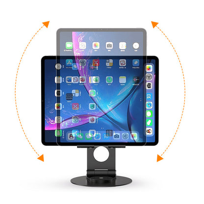T6 Universal Aluminum Alloy Foldable Tablet Mobile Phone Holder Adjustable Desktop Tablet Bracket Stand
