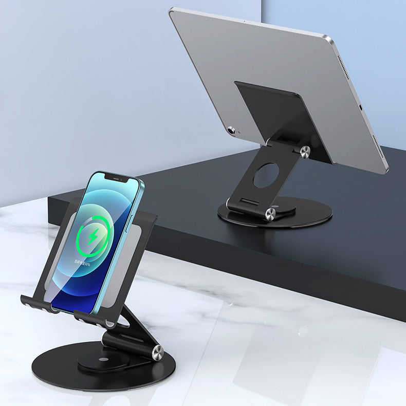 T6 Universal Aluminum Alloy Foldable Tablet Mobile Phone Holder Adjustable Desktop Tablet Bracket Stand
