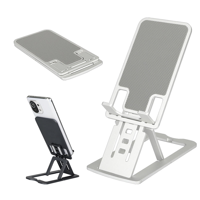 TC04 Cell Phone Stand Holder Height Angle Adjustable Hard Aluminum Alloy Desktop Phone Desk Mount Holder