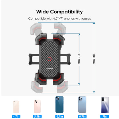 JOYROOM JR-ZS288 Motorcycle Rearview Mirror Mount for 4.7-7 Inch Mobile Phone Holder Bracket