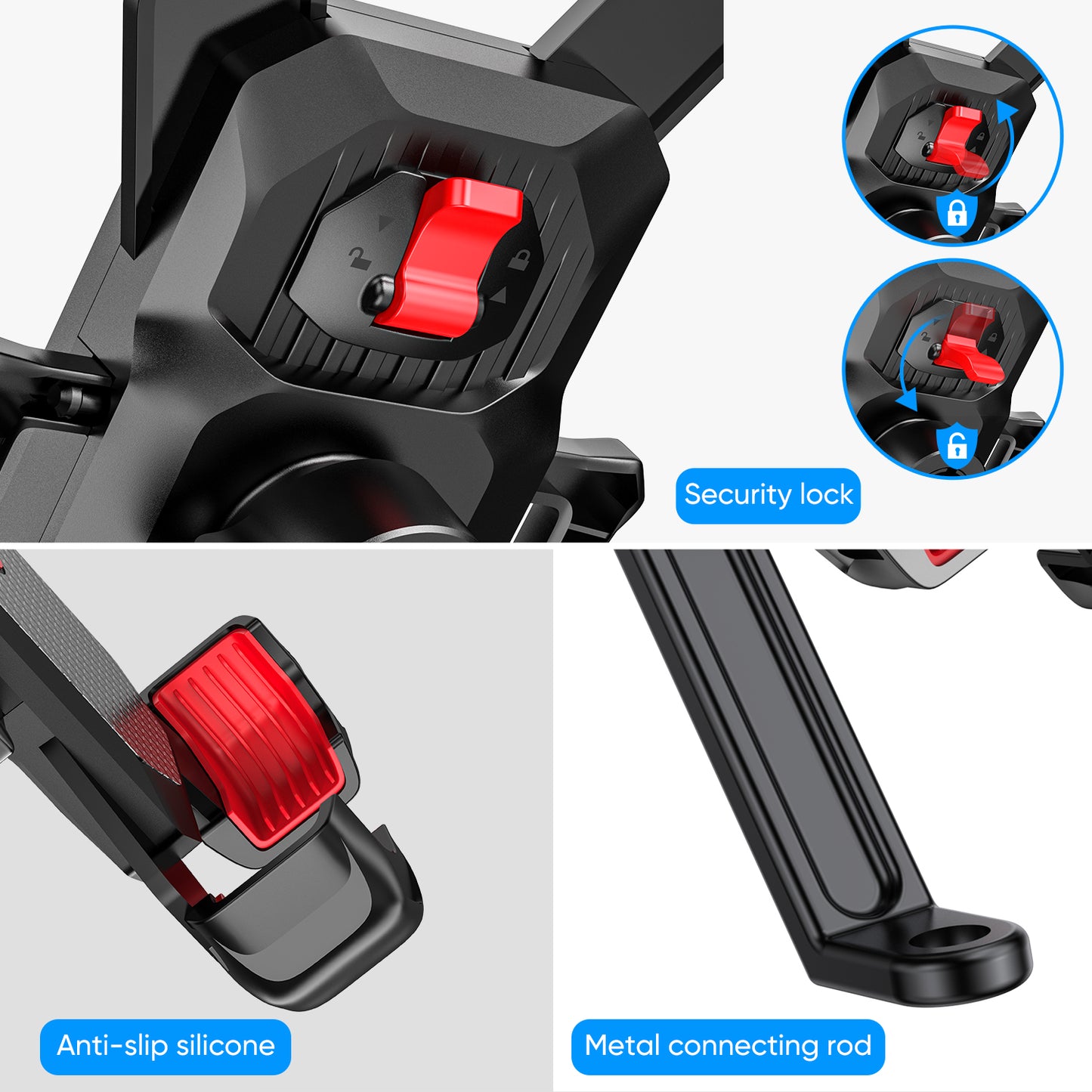 JOYROOM JR-ZS288 Motorcycle Rearview Mirror Mount for 4.7-7 Inch Mobile Phone Holder Bracket