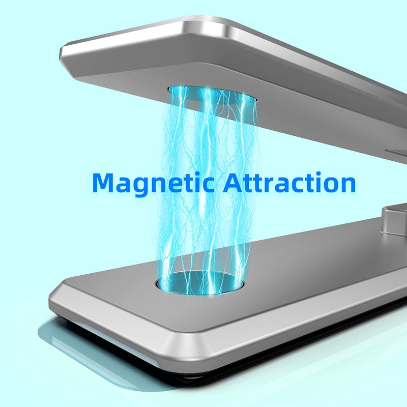 T629 Universal Mini Size Aluminum Alloy Portable Magnetic Folding Desk Mount Holder Bracket Mobile Phone Cradle