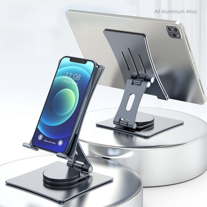 T630S Cell Phone Stand Holder Adjustable Hard Aluminum Alloy Desktop Phone Desk Mount Holder (Size: S)
