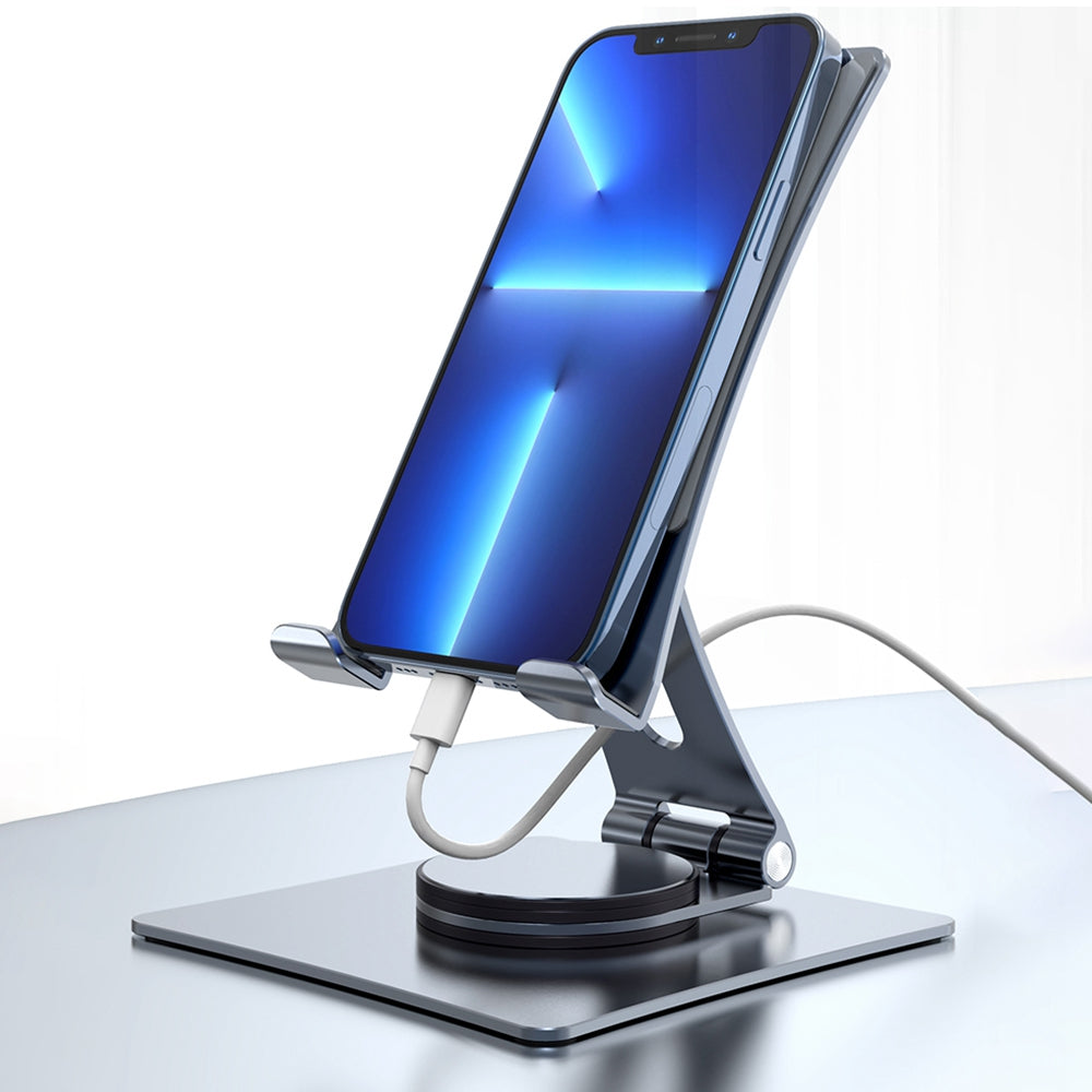 T630S Cell Phone Stand Holder Adjustable Hard Aluminum Alloy Desktop Phone Desk Mount Holder (Size: S)