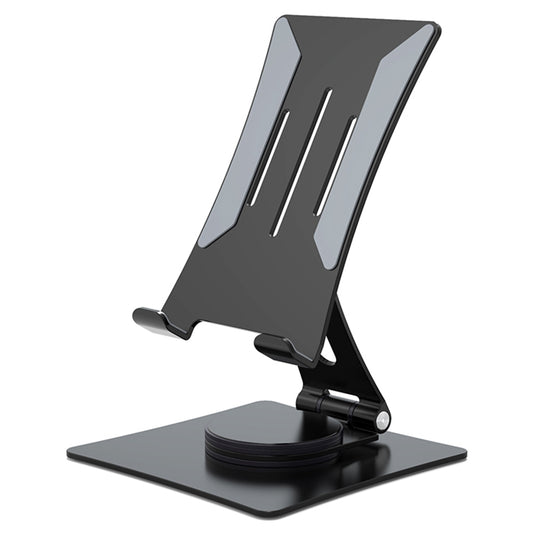 T630G Desktop Stand Holder for Phone and Tablet, Angle Adjustable Foldable Aluminum Alloy Desk Mount Holder (Size: L)