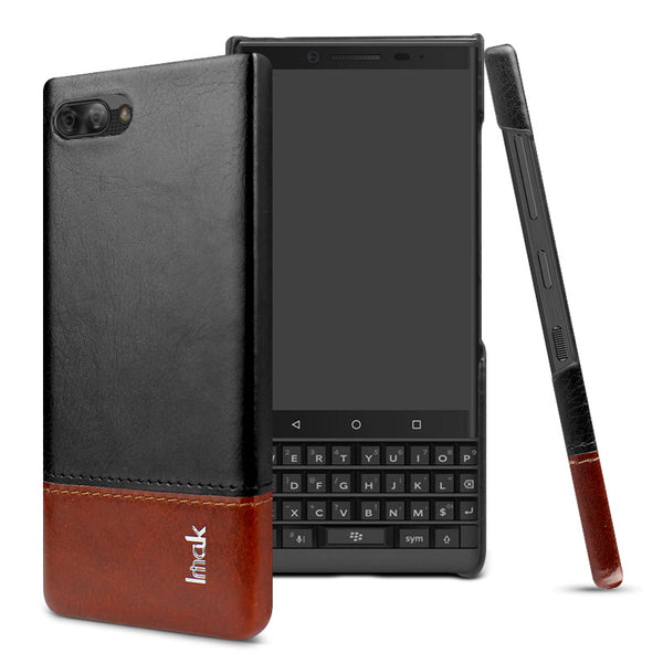 IMAK Ruiyi Series PU Leather Coated Hard PC Phone Cover for BlackBerry Key2