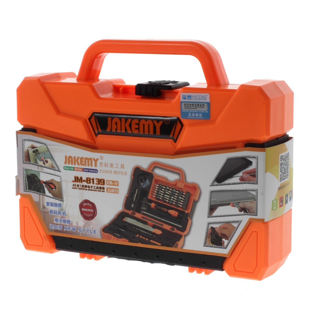 JAKEMY 45-in-1 Precision Screwdriver Repair Tool Set for iPhone iPad Mobile Phone Tablet JM-8139