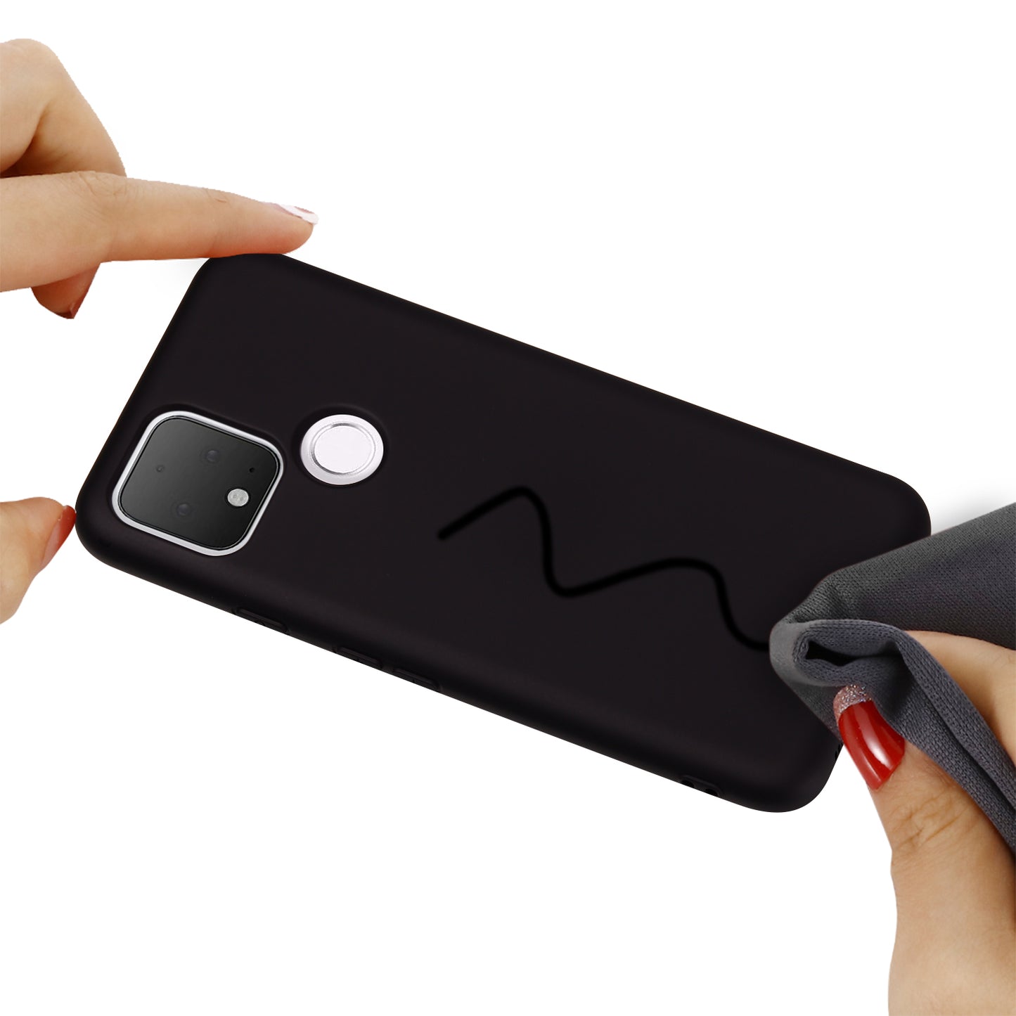For Google Pixel 4a 5G/Pixel 5XL Shockproof Anti-scratch Anti-dust Liquid Silicone Phone Cover Phone Case