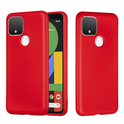 For Google Pixel 4a 5G/Pixel 5XL Shockproof Anti-scratch Anti-dust Liquid Silicone Phone Cover Phone Case