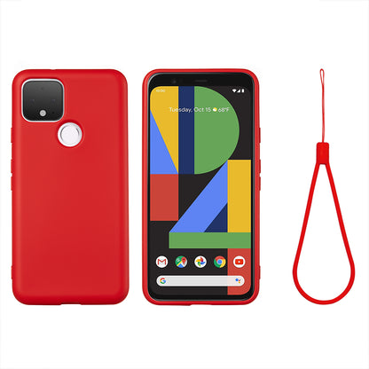 For Google Pixel 4a 5G/Pixel 5XL Shockproof Anti-scratch Anti-dust Liquid Silicone Phone Cover Phone Case