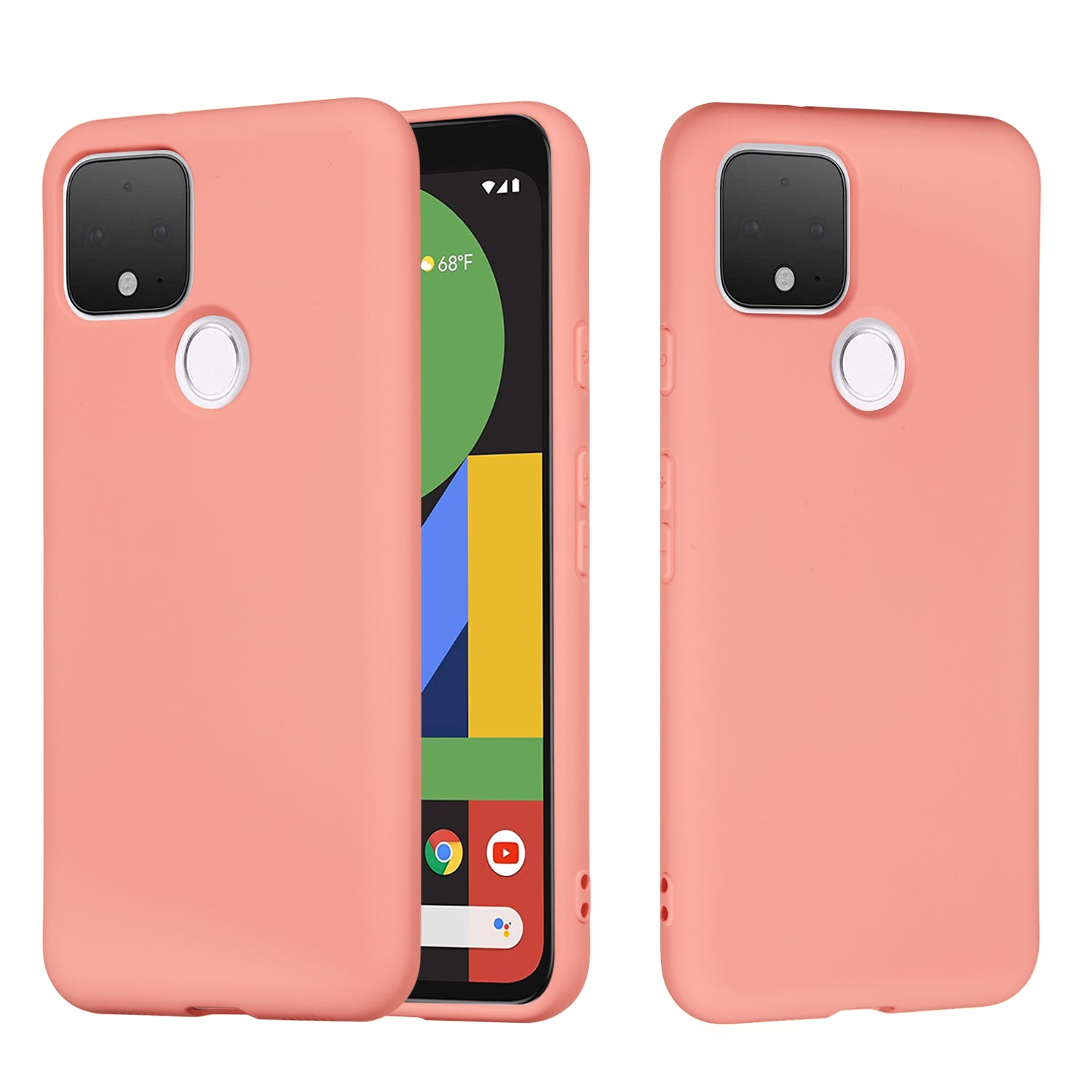 For Google Pixel 4a 5G/Pixel 5XL Shockproof Anti-scratch Anti-dust Liquid Silicone Phone Cover Phone Case