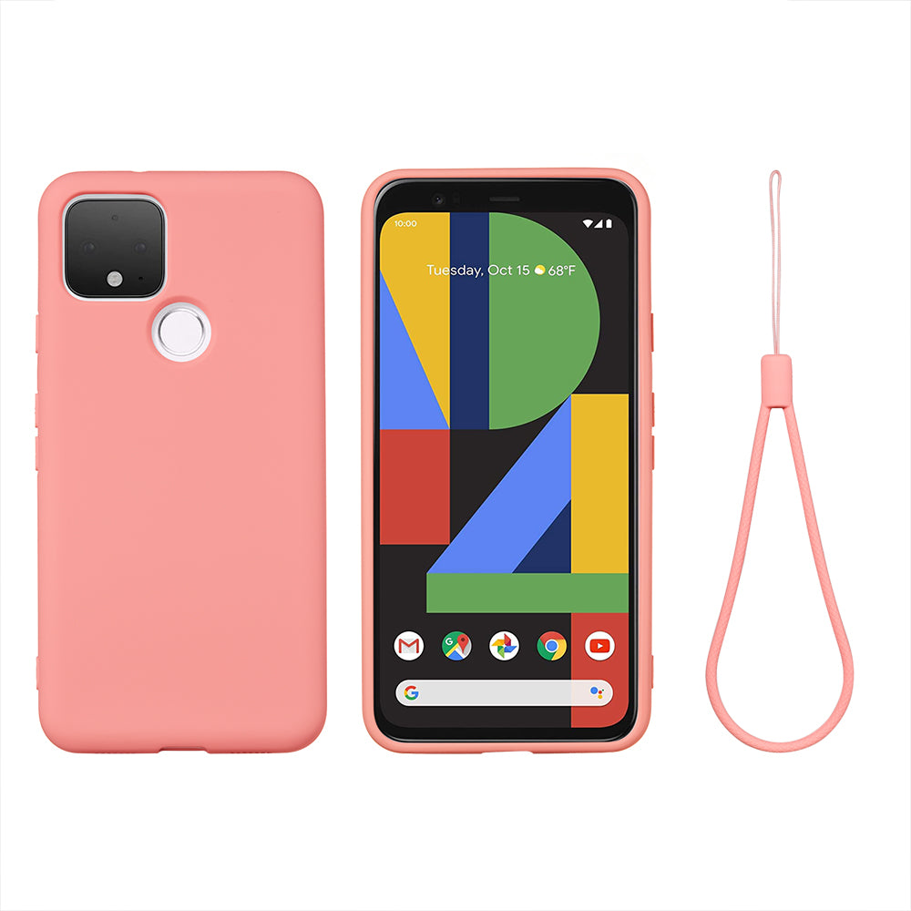 For Google Pixel 4a 5G/Pixel 5XL Shockproof Anti-scratch Anti-dust Liquid Silicone Phone Cover Phone Case
