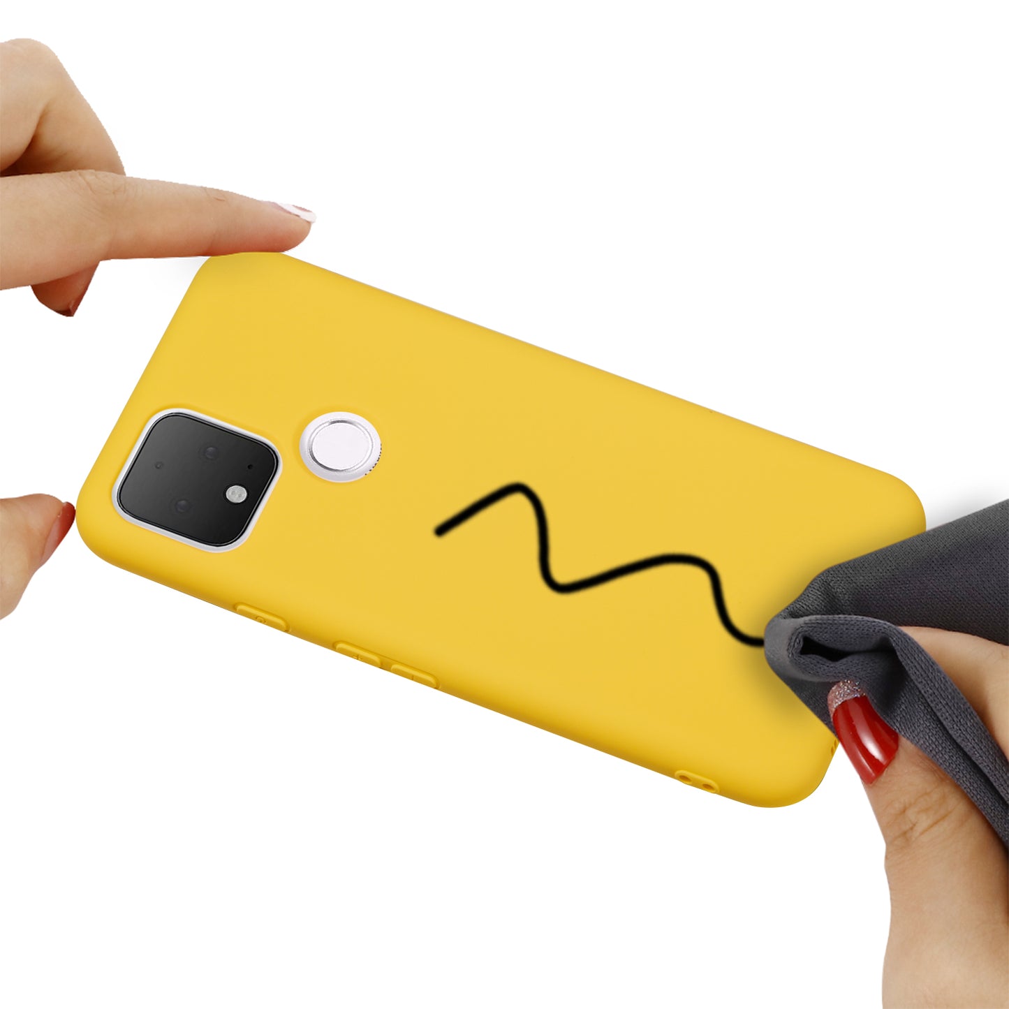For Google Pixel 4a 5G/Pixel 5XL Shockproof Anti-scratch Anti-dust Liquid Silicone Phone Cover Phone Case
