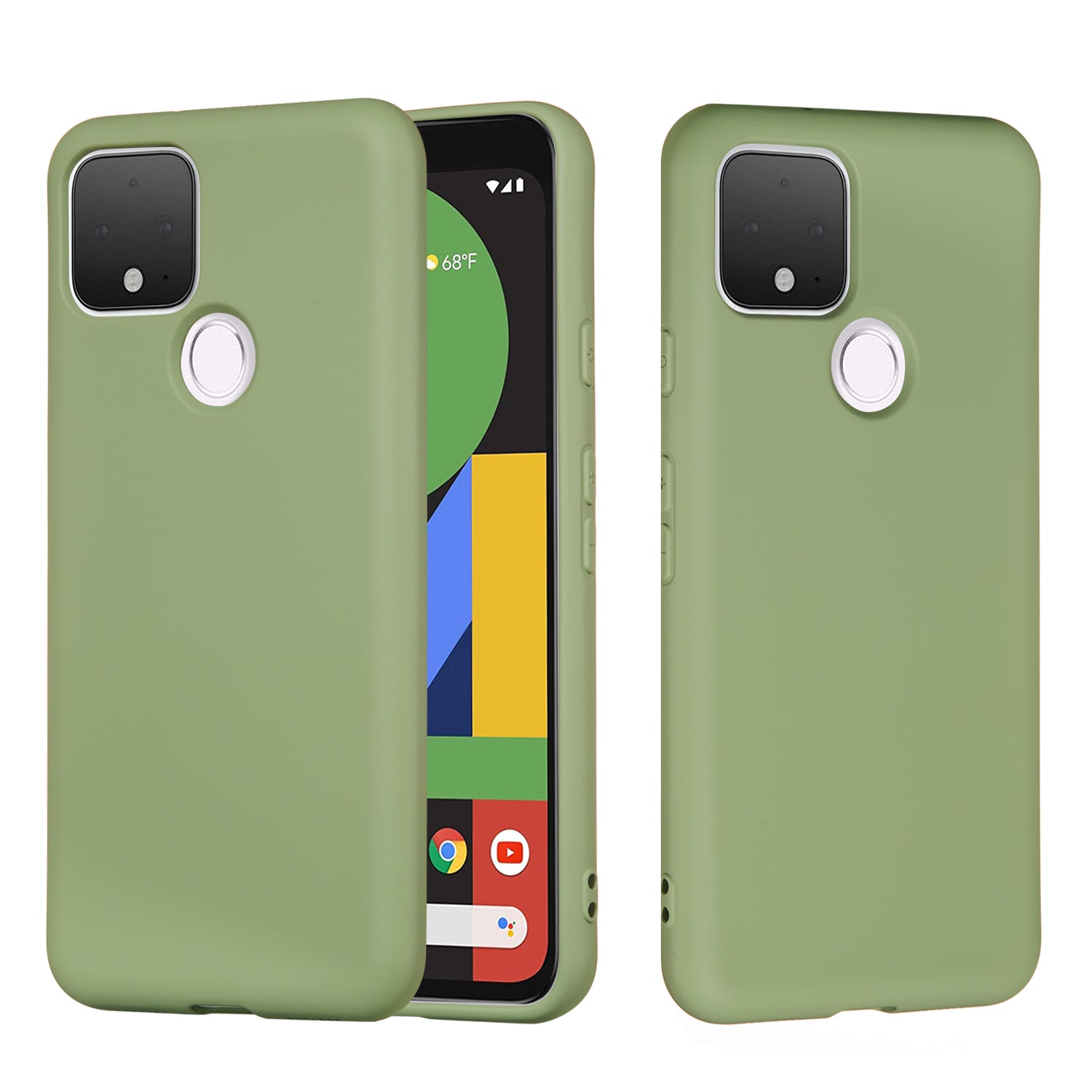 For Google Pixel 4a 5G/Pixel 5XL Shockproof Anti-scratch Anti-dust Liquid Silicone Phone Cover Phone Case