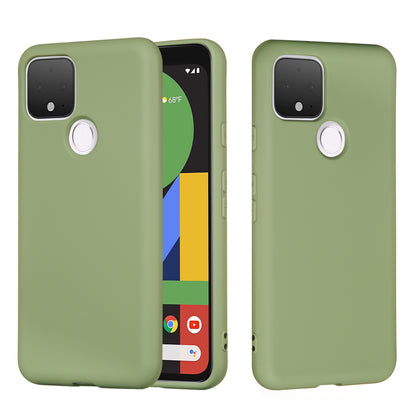 For Google Pixel 4a 5G/Pixel 5XL Shockproof Anti-scratch Anti-dust Liquid Silicone Phone Cover Phone Case