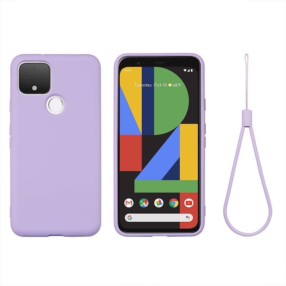 For Google Pixel 4a 5G/Pixel 5XL Shockproof Anti-scratch Anti-dust Liquid Silicone Phone Cover Phone Case