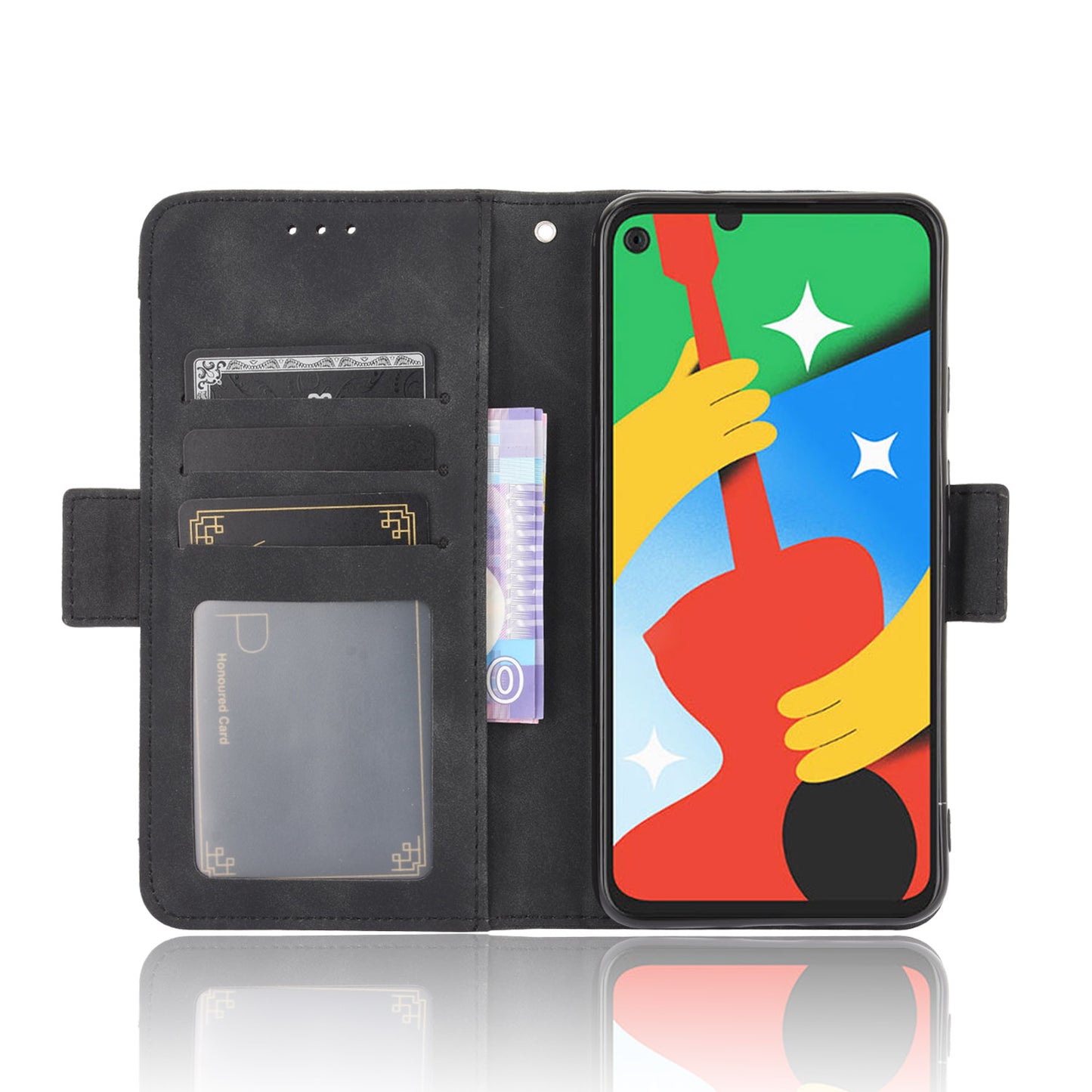 Multi-slot Leather Case Wallet Stand Cover Protector for Google Pixel 4a 5G