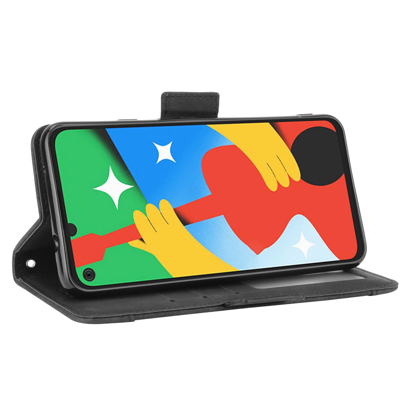 Multi-slot Leather Case Wallet Stand Cover Protector for Google Pixel 4a 5G