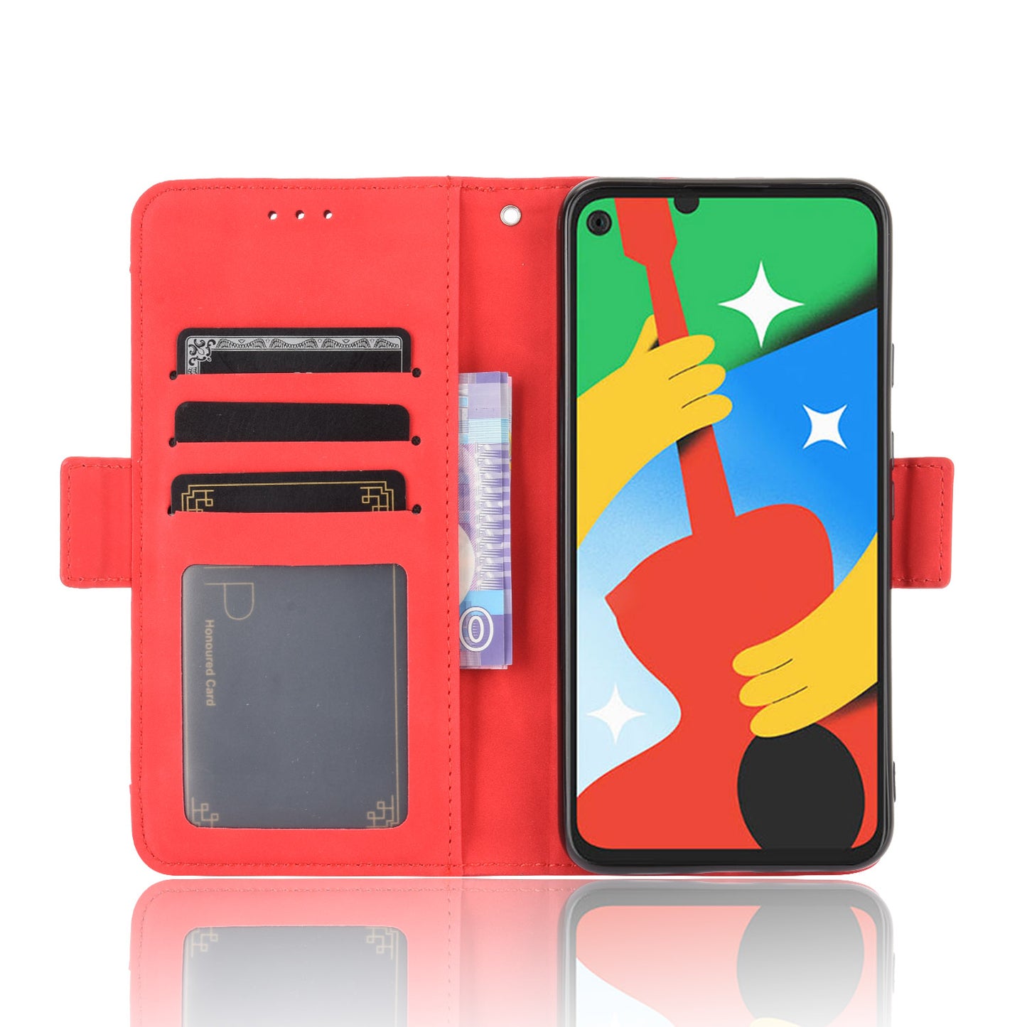 Multi-slot Leather Case Wallet Stand Cover Protector for Google Pixel 4a 5G