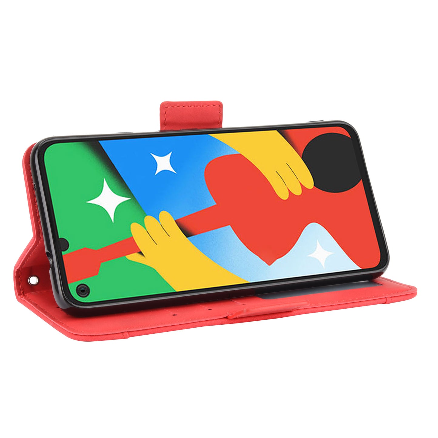 Multi-slot Leather Case Wallet Stand Cover Protector for Google Pixel 4a 5G